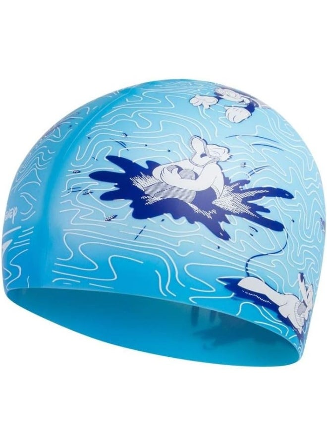speedo Mickey Mouse Slogan Swimming Cap Blue  - Image 2