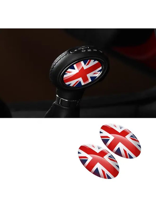 غطاء مقبض ناقل الحركة بالعلم الأحمر والأزرق لـ Mini Cooper F54 F55 F56 F57 F60 - Image 3