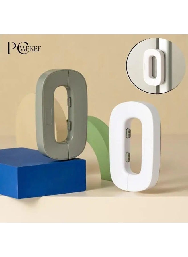 Child Safety Lock Universal Infant Door And Cabinet Lock Easy Install Baby Proof Security Latch For Refrigerator Cupboard Drawers Freezer And Furniture Durable Adhesive Child Safety Protection (Gray) - Image 5