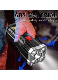 FPC Rechargeable High-Power LED Flashlight with Side Light – 3 Lighting Modes, Perfect for Camping, Outdoor Adventures Emergency Use  - Image 3