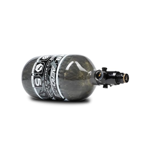HK Army Aerolite HPA Air System - 48ci/4500psi Lightweight Carbon Fiber Tank with 800psi Regulator for Paintball & Airsoft Gear - Smoke - Image 2