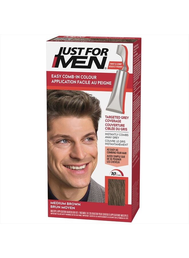 Just For Men مشط أوتوستوب A-35 متوسط اللون بني من Just For Men، 12 أونصة - Image 1