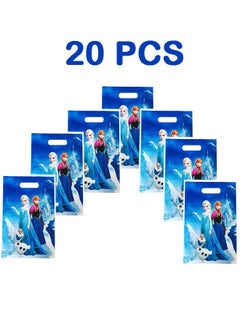 Party 20 PCS Blue Frozen Birthday Party Supplies, Cartoon Candy Bags, Tote Bags, Kids Gift Bags, Adult Birthday Party Decorations  - Image 1