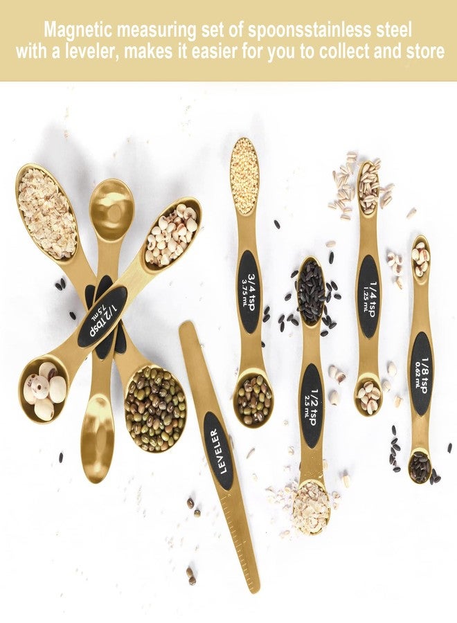 BIDFUL Magnetic Measuring Spoons Set Stainless Steel with Leveler, Stackable Metal Tablespoon Measure Spoon for Baking, Measuring Cups and Spoon Set Kitchen Gadgets Apartment Essentials Fits in Spice Jars - Image 3