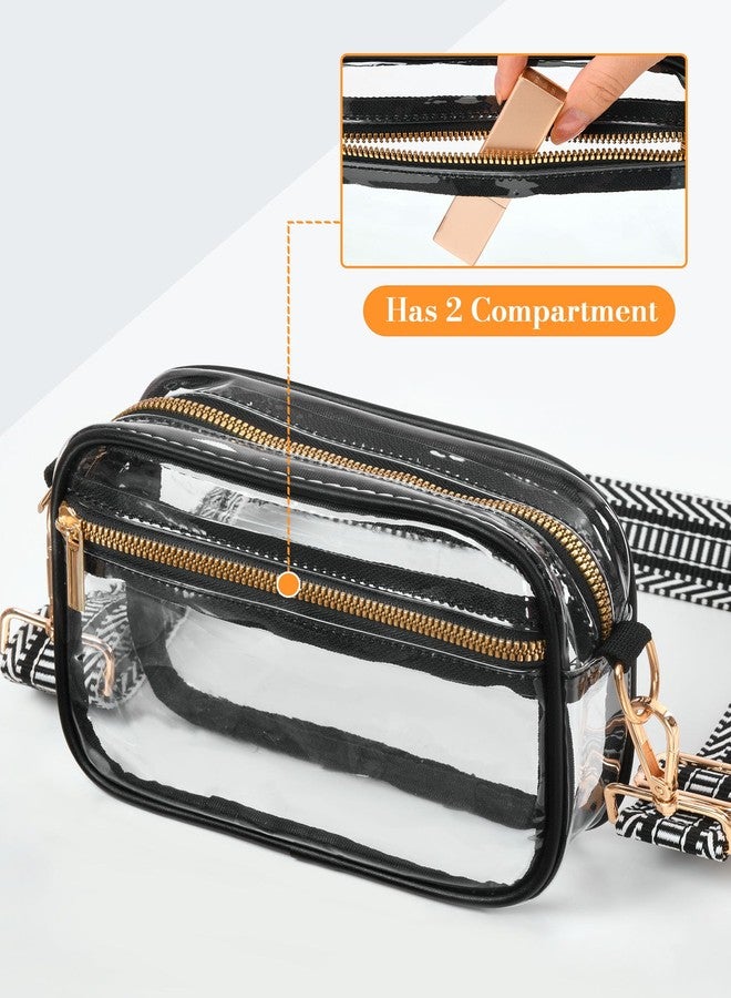 FANGSUN Clear Crossbody Bag Stadium Approved, Clear Purse for Women, Transparent Shoulder Messenger Handbag for Concert Sport - Image 5