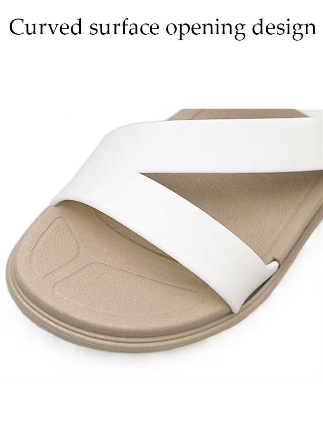 DUNISO Women's Slippers with Thick Sole Non-Slip Soles Fashion Beach Flat Slipper Open Toe Summer Comfortable Shoe for Travel Work School Indoor & Outdoor - Image 3