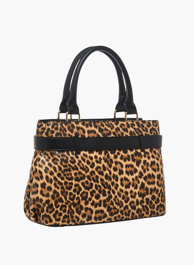 سيليست حقيبة يد بطبعة حيوانات بمقبض مزدوج - Image 3