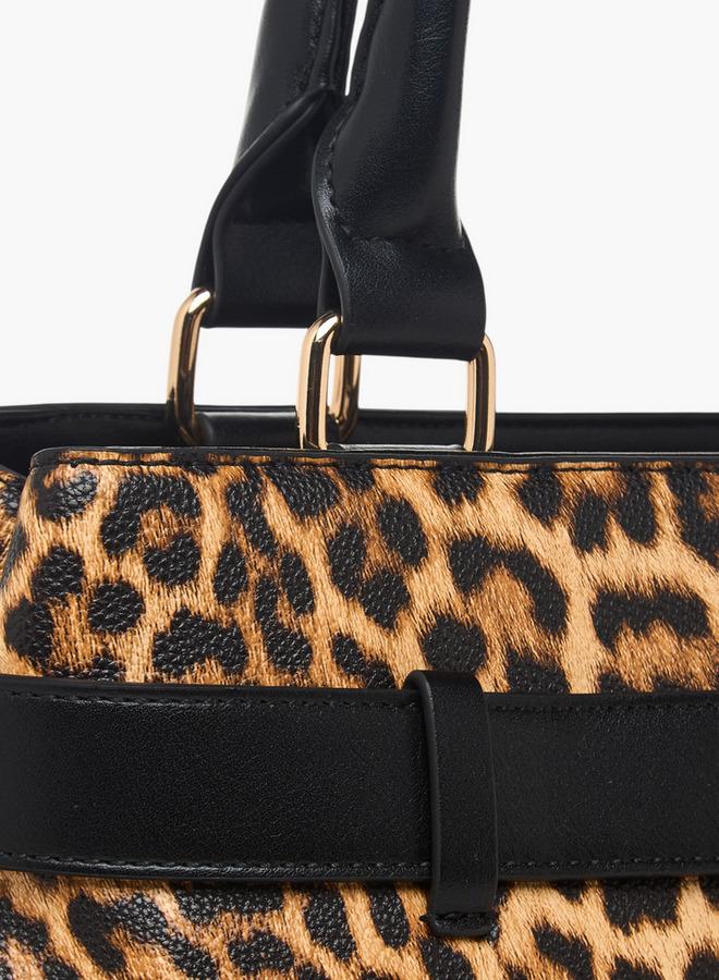 سيليست حقيبة يد بطبعة حيوانات بمقبض مزدوج - Image 5