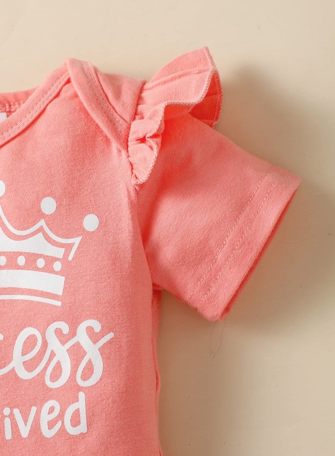 SODLON Baby Girl Clothes 0 3 Months Summer Newborn Girl Clothes Infant Outfits Ruffle Romper Floral Bell Bottoms Pants Gifts Stuff Cute Baby Clothes for Girls Pink - Image 3