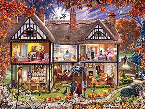 White Mountain Halloween House 1000 Piece Halloween Jigsaw Puzzle for Fall and Autumn