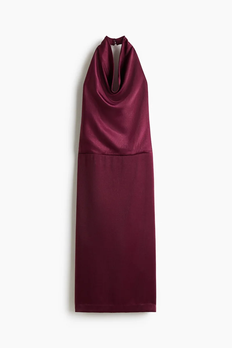 H&M Halterneck satin dress