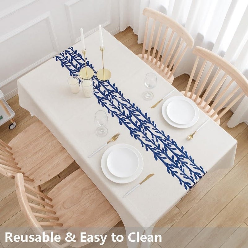 Goodern Waterproof Rectangle Tablecloth,Wrinkle Free PVC Table Cloths Cover,Oil Proof Spill Proof Wipeable Table Cloths for Dining Table Kitchen Picnic Indoor Outdoor,Vinyl Tablecloth-140 * 200cm - Image 3