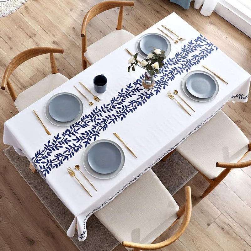 Goodern Waterproof Rectangle Tablecloth,Wrinkle Free PVC Table Cloths Cover,Oil Proof Spill Proof Wipeable Table Cloths for Dining Table Kitchen Picnic Indoor Outdoor,Vinyl Tablecloth-140 * 200cm - Image 1