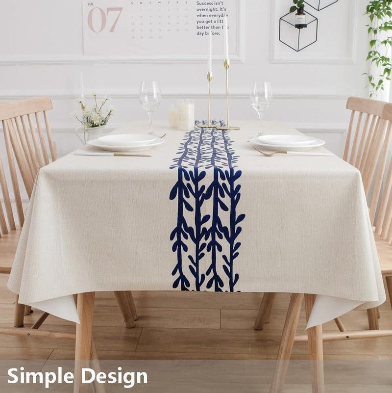Goodern Waterproof Rectangle Tablecloth,Wrinkle Free PVC Table Cloths Cover,Oil Proof Spill Proof Wipeable Table Cloths for Dining Table Kitchen Picnic Indoor Outdoor,Vinyl Tablecloth-140 * 200cm - Image 4