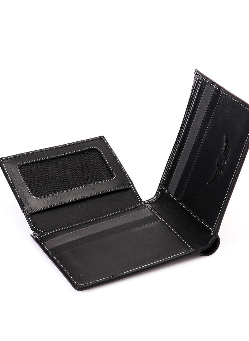 Crossland CROSSLAND Genuine Leather Men's Wallet, Bi Fold 8 Cards with Window ID - RFID Blocking Technology  - Image 4