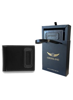 Crossland CROSSLAND Genuine Leather Men's Wallet, Bi Fold 8 Cards with Window ID - RFID Blocking Technology  - Image 1