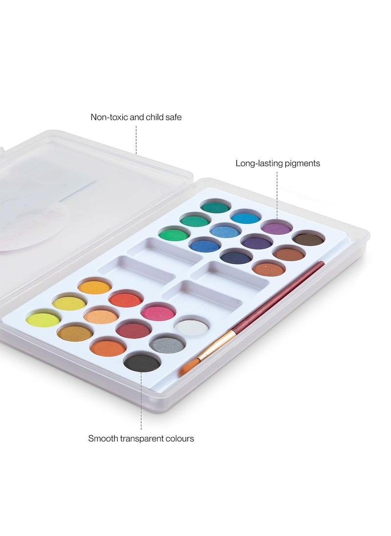 camel Camel Student Water Color Cakes - 24 Shades, Multicolor  - Image 5