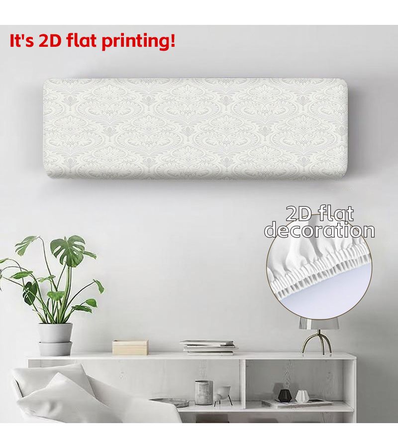 1pc 36x12x9in 2D Flat Air Conditioner Accessory Decorative Cover Beautiful Geometric Floral Pattern Household Wall Mounted AC Dust Cover Full Coverage Decor Classic Design - Image 5