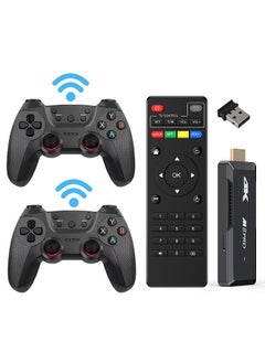 Retro Game Console TV 4K HD Output Plug and Play Games Console Stick Built in 10000+ Games Video Gaming Consoles Preinstalled 2 Wireless Controllers 64GB