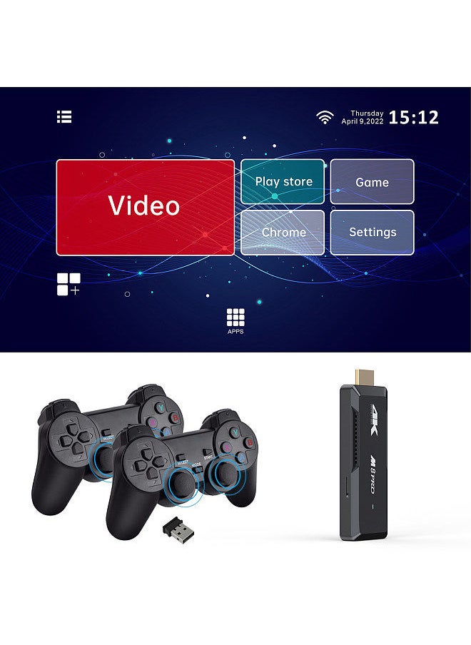 Generic - Retro Game Console TV 4K HD Output Plug and Play Games Console Stick Built in 10000+ Games Video Gaming Consoles Preinstalled 2 Wireless Controllers 64GB - Image 1