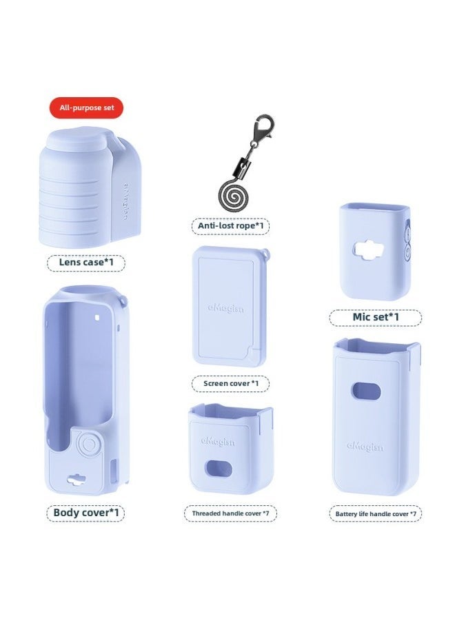 AMagisn Amai DJI Osmo Pocket3 Silicone Lens Cover DJI PTZ Protective Accessories-Color:All-round - Image 1