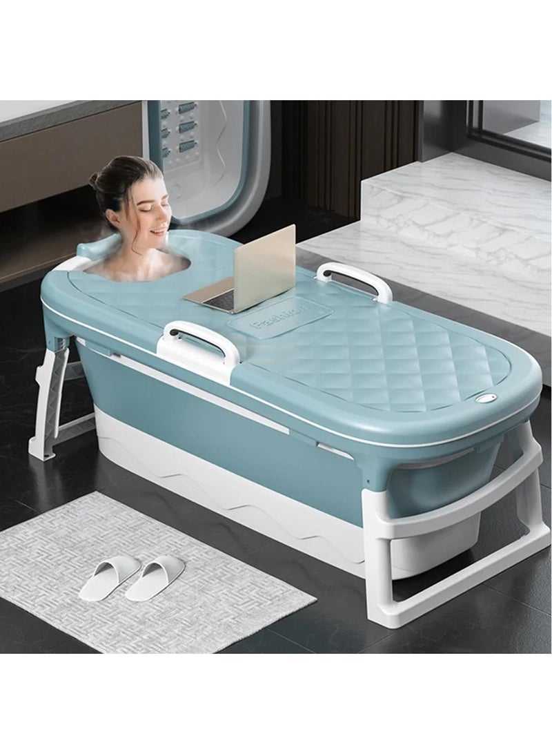 DubaiGallery حوض استحمام قابل للطي مع غطاء وبدون غطاء حوض استحمام للكبار حوض استحمام للغوص لكامل الجسم حوض استحمام للكبار - Image 1