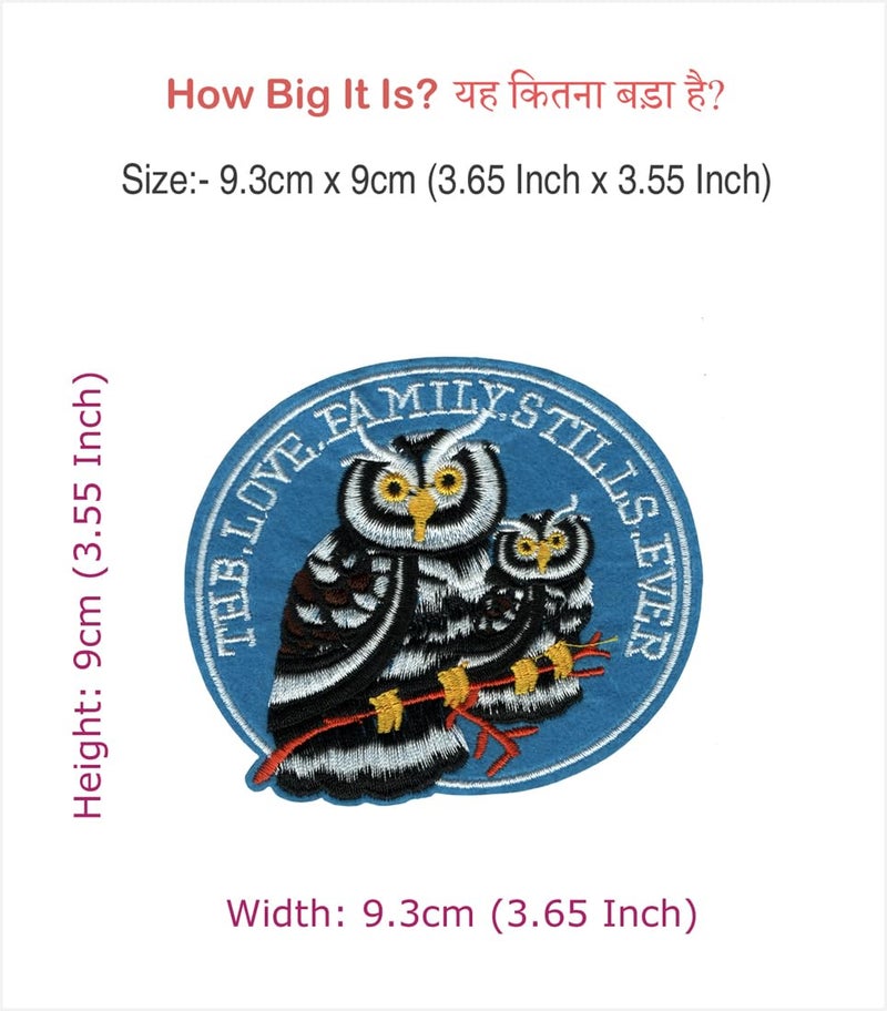 Owls Birds Applique Embroidered Sewon Patch Size 93cm x 9cm for Jackets Bags Caps TShirts Jeans Outdoor Clothing Imported from Malaysia 1 Piece Code MBX5  - Image 2