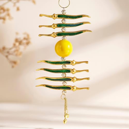 Nytarra Nimbu Mirchi Goodluck Charm, Wall Hanging for Positivity & Protection | Traditional Decor for Home, Office | Unique Housewarming Gift | Traditional Vastu Decor for Home - Image 1