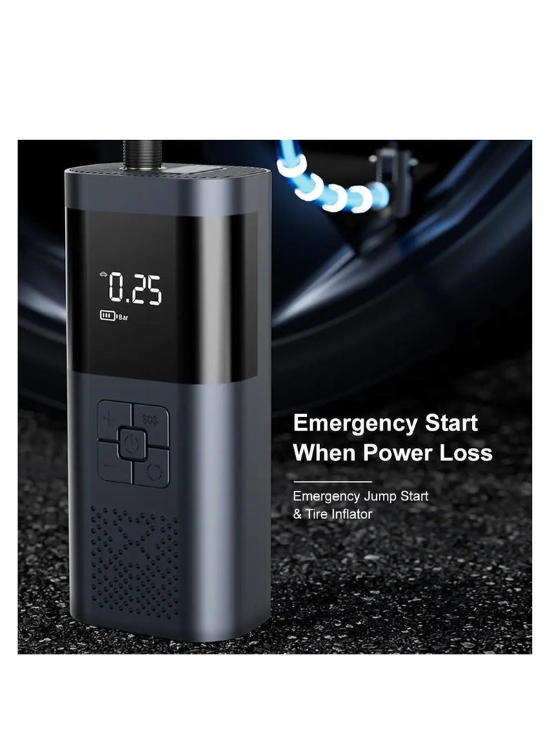 Denx Air Compressor Tire Inflator Pump Car Portable, 150 PSI Fast Inflation with LCD Dual Screen, [Cordless & Strong Power] Electric Tire Pump for Car Tire For Car, Bicycle, Motorcycles, Ball - Image 5