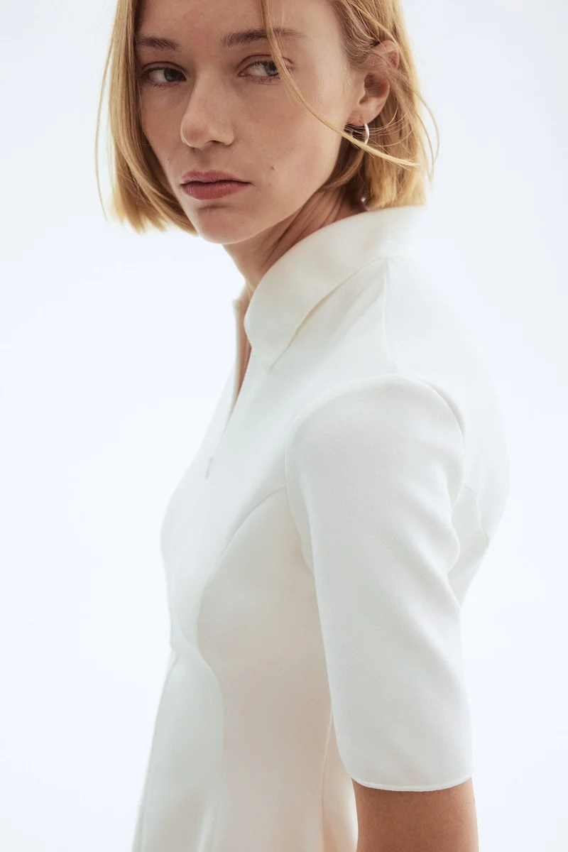 H&M Collared interlock top