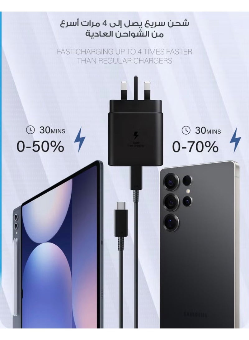 تنبلس محول طاقة بقدرة 45 وات مع كابل USB-C شحن فائق السرعة للأجهزة المتوافقة باللون الأسود - Image 3