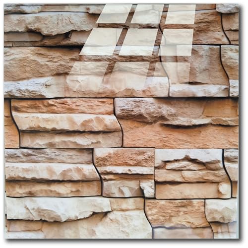 SHOWCOLOUR 10Sheets Peel and Stick Backsplash Marble Look 12X12 Self Adhesive Wall Tile Back Splashes for Kitchen Colorful Tiles Brown - Image 1