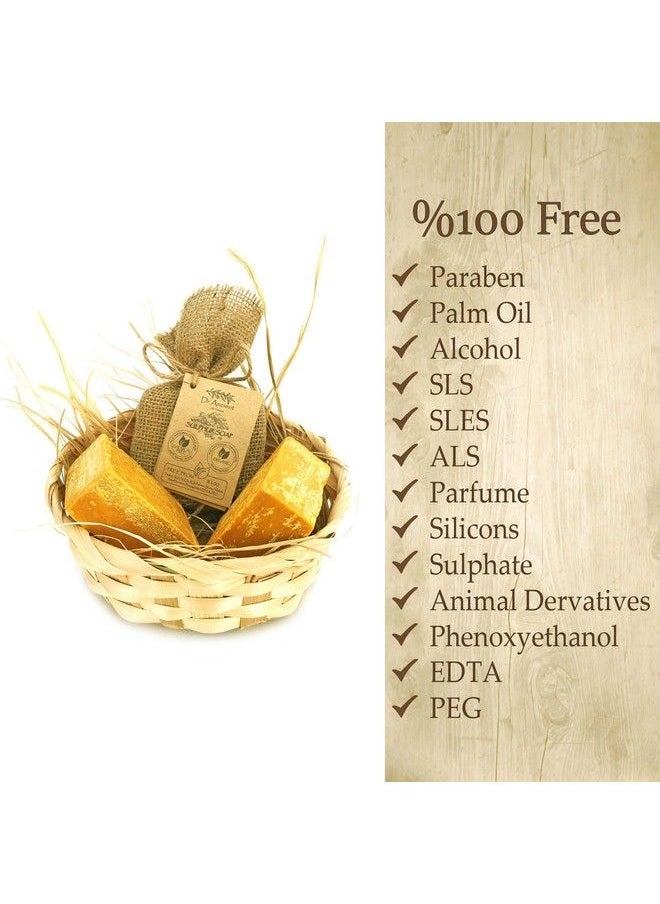 Dr.Ancient - Sulphur Soap Bar Organic Natural Vegan Traditional Handmade Antique Antibacterial Effective For Acne Absolutely No Chemicals! Pure Natural Soap! - Image 1