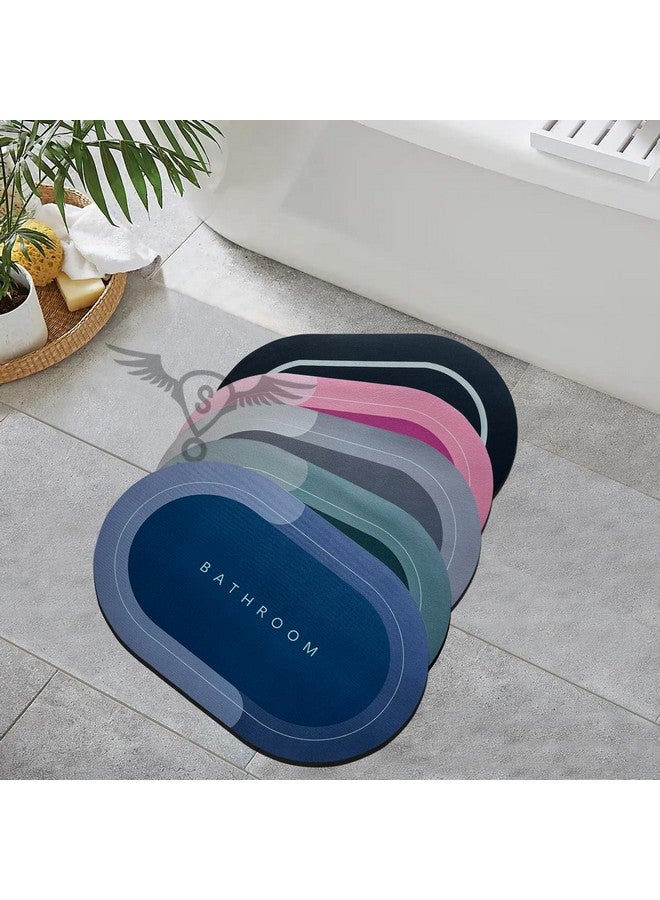 SITTELLA® 5 Pieces (3.5mm) Anti-Skid Water Soaking Bathroom Print Oval Rubber Mat, Water Absorbent Mat (40X60Cm), Multi Color - Image 1