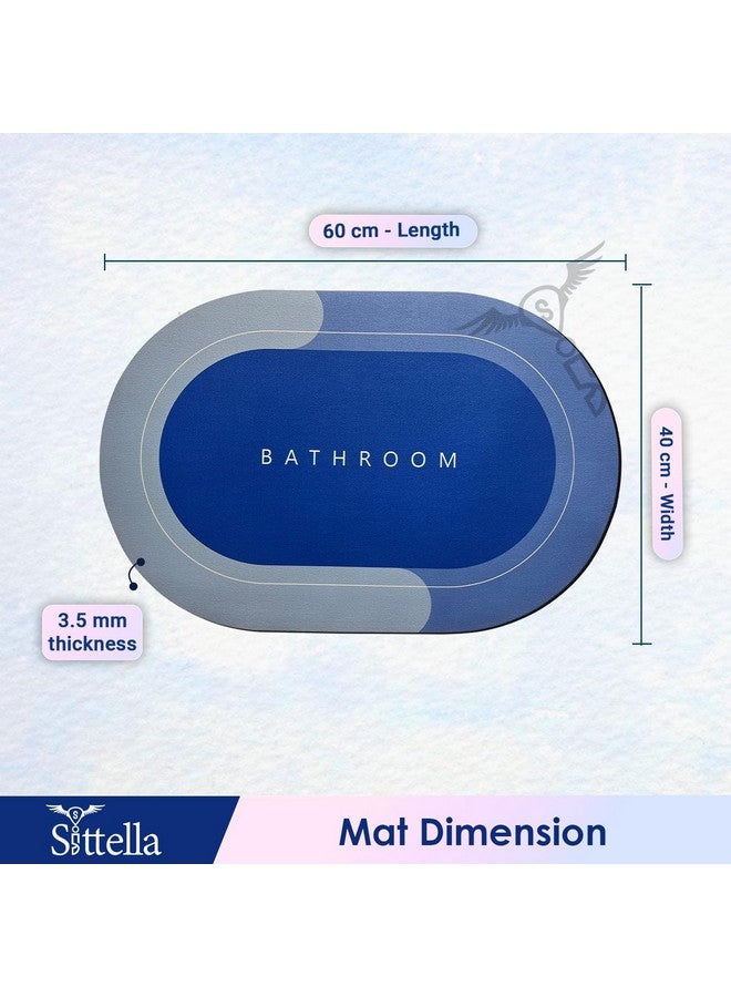 SITTELLA® 5 Pieces (3.5mm) Anti-Skid Water Soaking Bathroom Print Oval Rubber Mat, Water Absorbent Mat (40X60Cm), Multi Color - Image 2