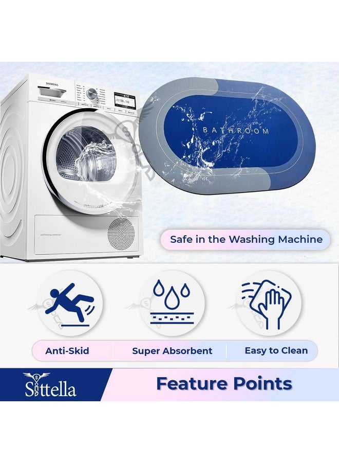 SITTELLA® 5 Pieces (3.5mm) Anti-Skid Water Soaking Bathroom Print Oval Rubber Mat, Water Absorbent Mat (40X60Cm), Multi Color - Image 4