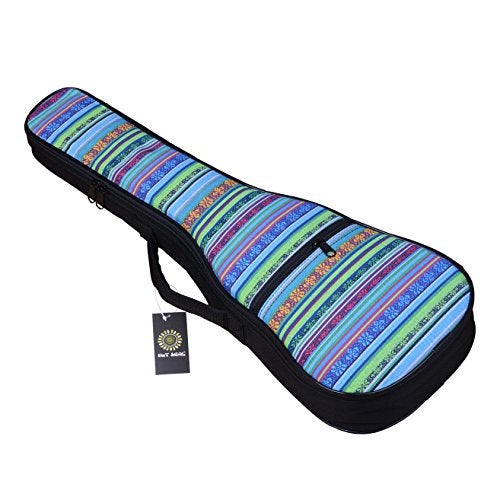 HOT SEAL 10MM Sponge Padding Waterproof Durable Colorful Conventional Ukulele Case Bag with Storage (21 Inch, Bohemia No.2) - Image 1