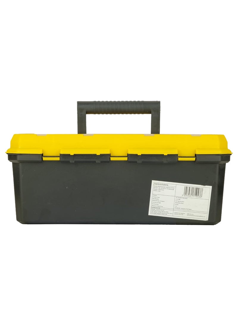 Stanley STANLEY 171948 13 Organized Maestro HeavyDuty Portable Plastic Essential Toolbox With Clear Top Lid Removable Tray Compartment For Easy Convenient Storage1 Year WarrantyYELLOW32x135x15 cm  - Image 2