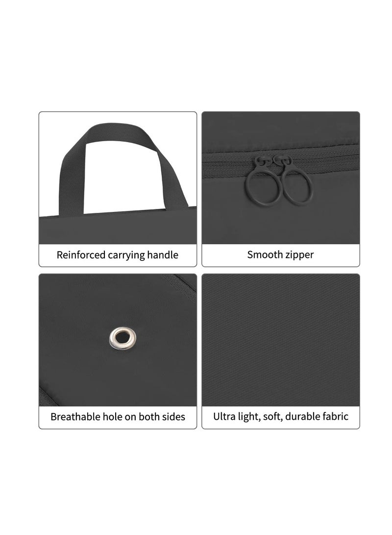 Large Travel Packing Cubes Set for Luggage, 2 Compression Organizers for Suitcases and Backpacks, Expandable Storage Bags in Black - Image 3