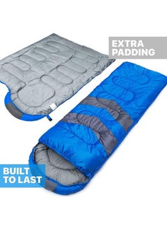 Arabest Sleeping Bags for Adults & Kids, Ultralight Backpacking Sleeping Bag for Hiking Cold Weather & Warm, Lightweight Compact, Summer & Winter, Girls Boys 1 & Double 2 Person, Ocean Blue with Stripes  - Image 3