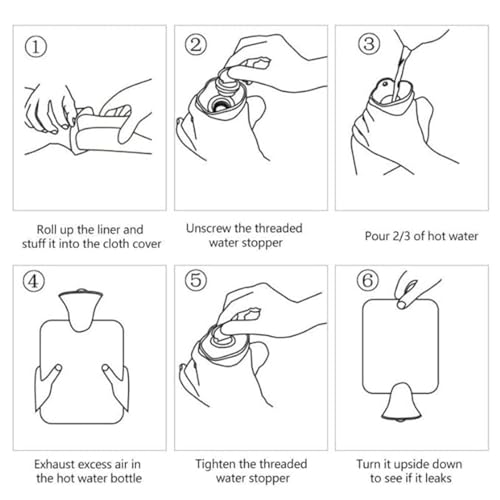 COSKIRA 1000ML Cartoon Hot Cold Pack for Pain Hot Water Bottle with Cover, Large Hot Water Bag and Soft Cover, Ideal for Pain Relief, Bag for Pain Relief, Neck and Shoulders, Feet Warmer, Menstrual -1 - Image 3