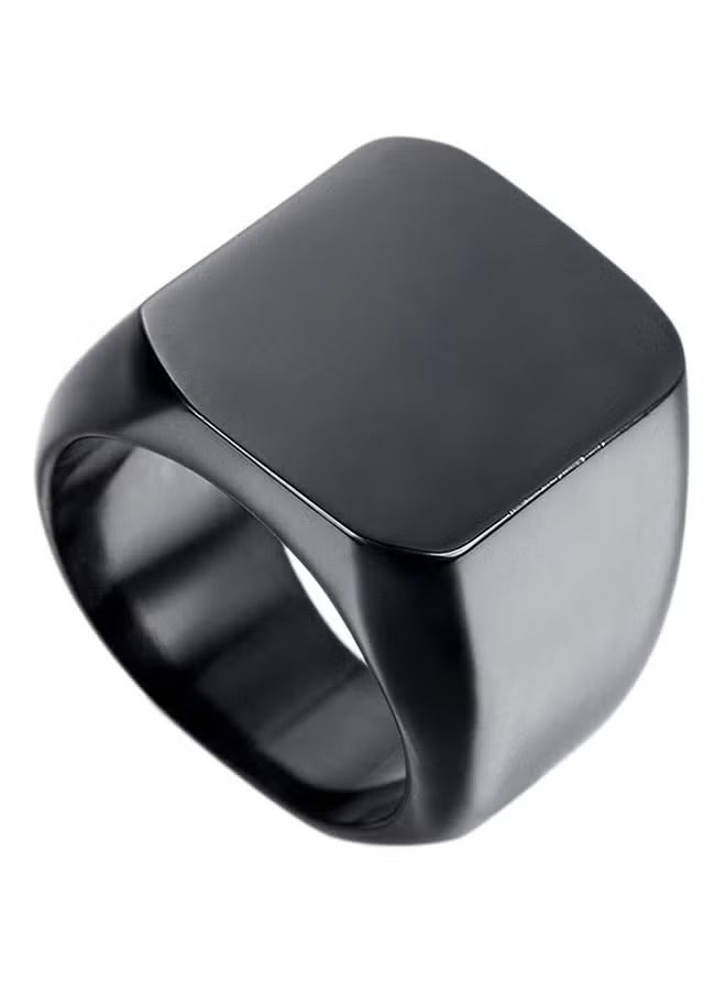 ROMAD Stainless Steel Solid Polished Signet Ring - Image 1