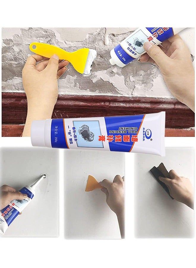 LKB Wall Mending Ointment Cream With Scraper Wall Spackle Repair Paste Wall Mending Agent Fill The Holes For Home Wall Plaster Dent Easy Solution, For Wall, Wood And Plaster 250G - Image 5