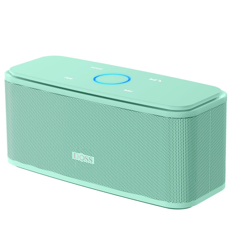 DOSS SoundBox Touch Wireless Bluetooth Speaker-12W HD Sound with Rich Bass, IPX5 Waterproof, 20H Playtime, Handsfree, for Gatherings, Home, Office, Outdoor, Travel-Green - Image 1
