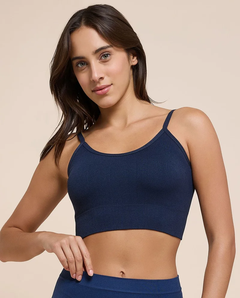 R&B Ribbed Padded Sports Bra