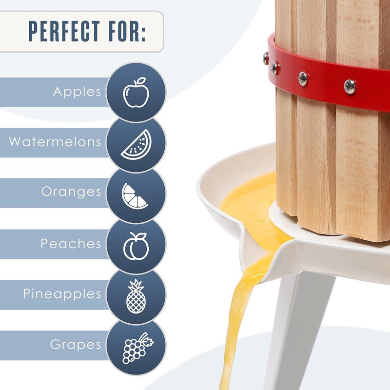 Houseables Houseables Fruit Press Cider Press Wine Press 16 Gallon Apple Press Apple Cider Press Grape Crusher Apple Press For Cider Apple Juicer Fruit Wine Press Grape Press For Wine Making  - Image 5