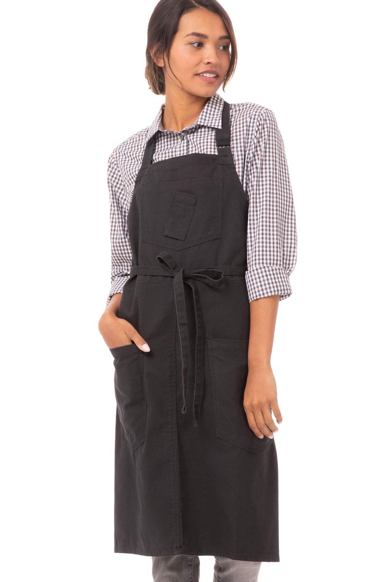 Chef Works Unisex Rockford Bib Apron Steel Grey One Size