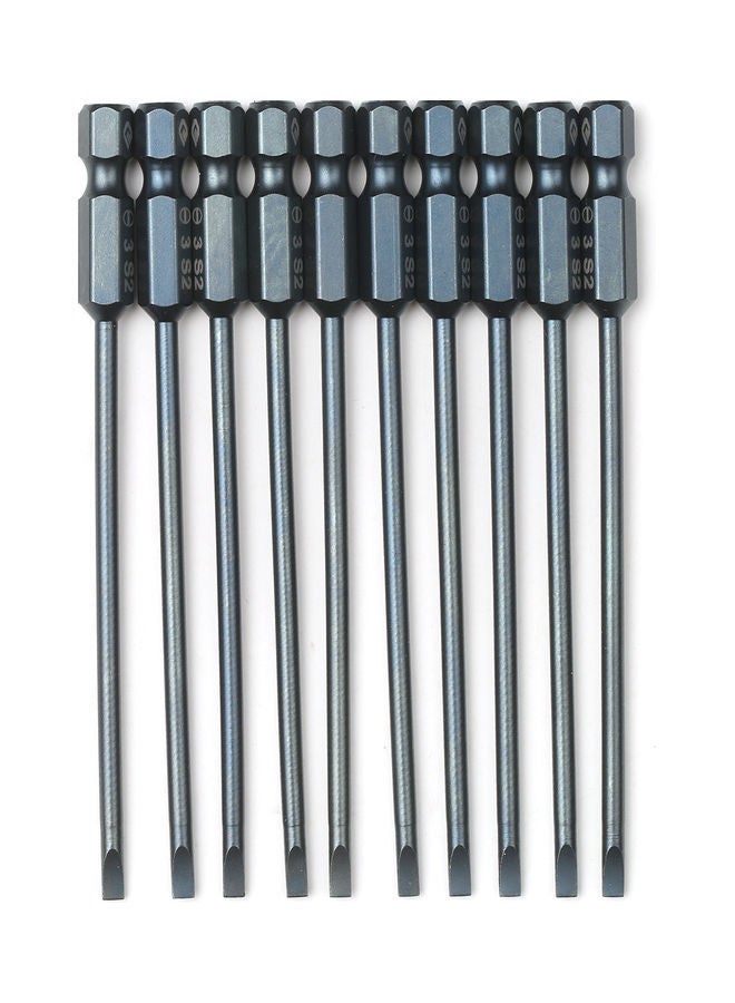 NIBEMINENT 10-Piece Slotted Screwdriver Bit Set Grey - Image 1