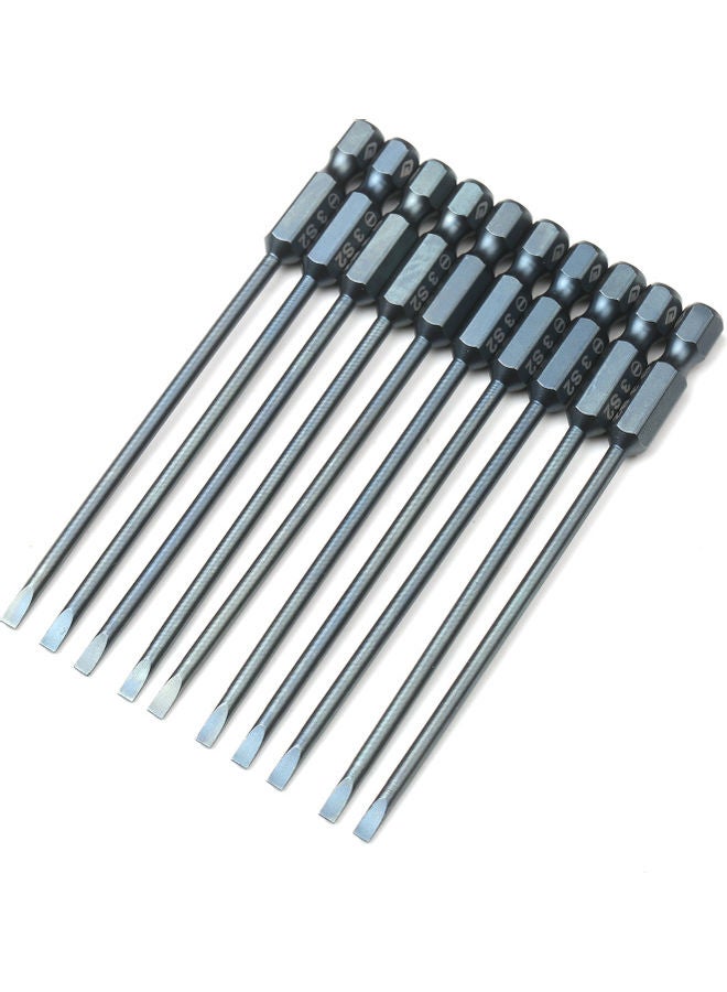 NIBEMINENT 10-Piece Slotted Screwdriver Bit Set Grey - Image 3