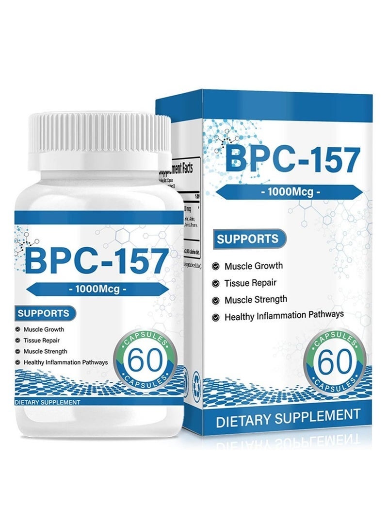 بيودي كبسولات الببتيد مع مركب حمايي جديد 157 - 1000 ميكروغرام، تدعم تعافي العضلات بعد التمارين وشفاء الأمعاء، غير مُحسّن وراثيًا وخالي من الجلوتين (60 كبسولة) - Image 1